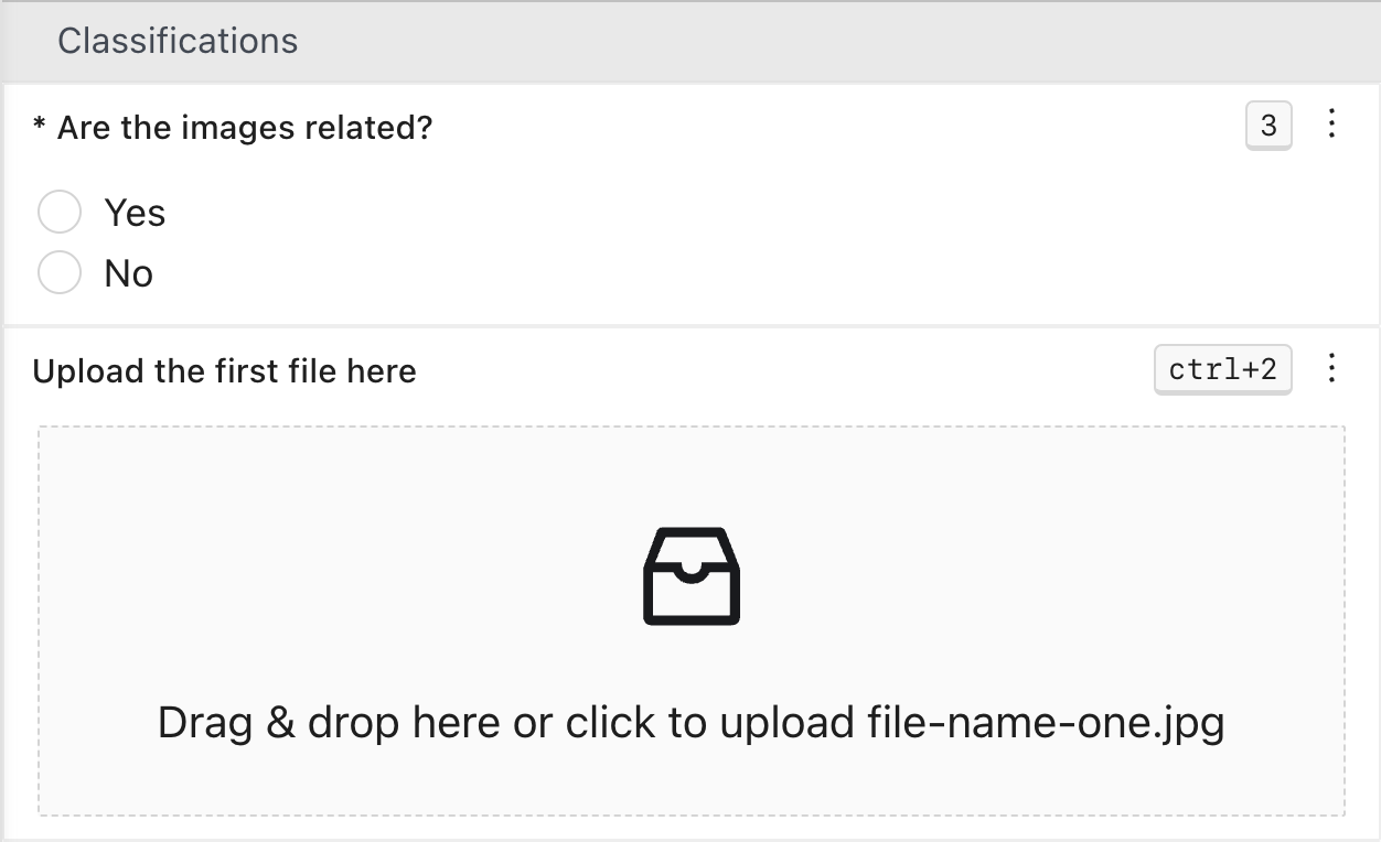 File Upload classification type